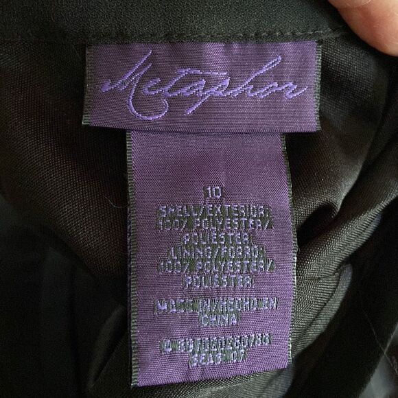 Vintage Black Whimsigoth Fairy Witchy Midi Skirt Sheer Lined 90’s Size 10 - Picture 5 of 13